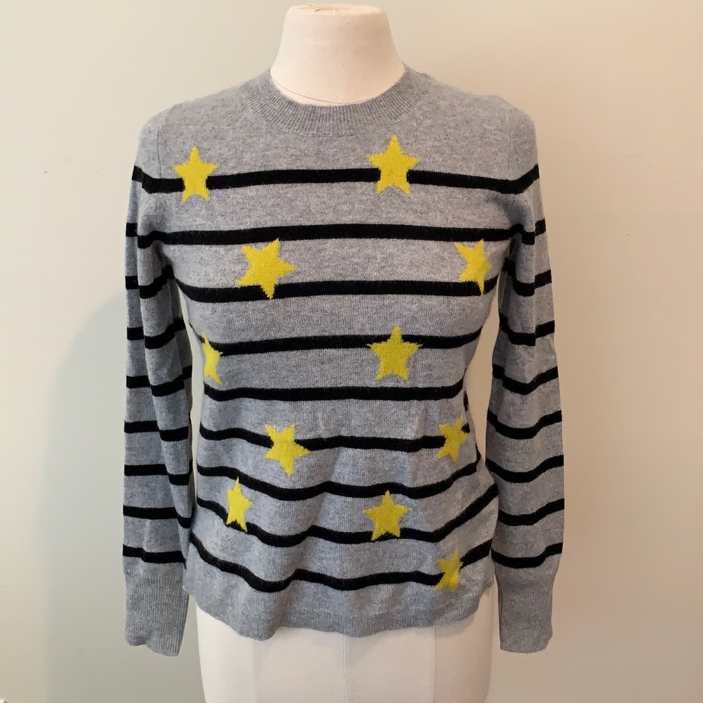 J. Crew Stars and Stripes Cashmere Sweater Small